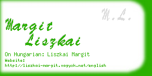 margit liszkai business card